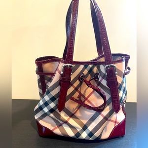 Burberry Vintage Check Drawstring Shoulder Bag
